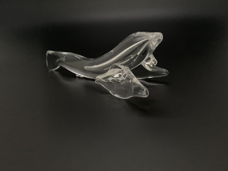 玻璃飾品-實心玻璃件海豚